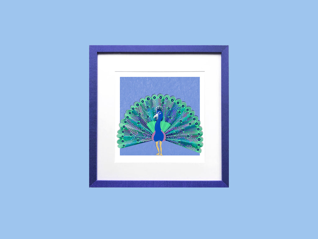 framed art print Polde the Peacock