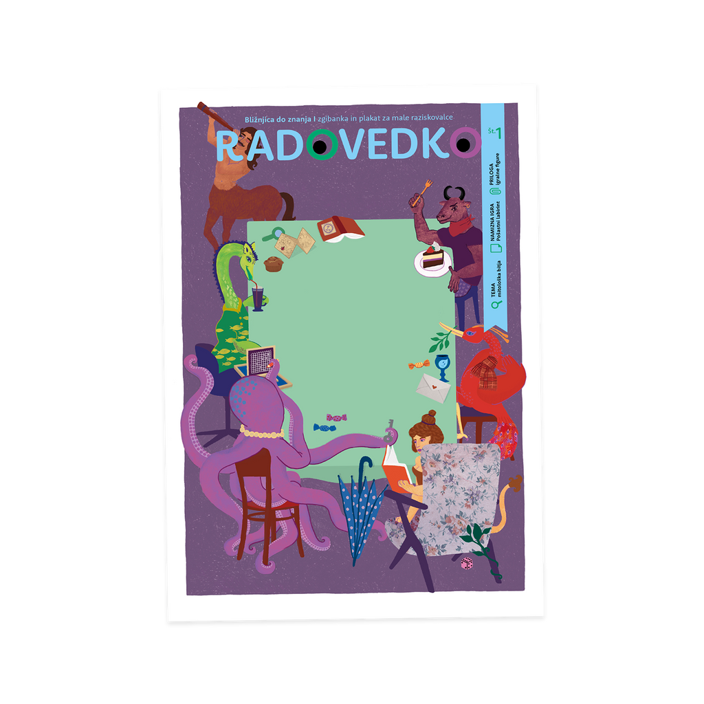 Mythological Creatures on the cover of first issue of kids magazine Radovedko