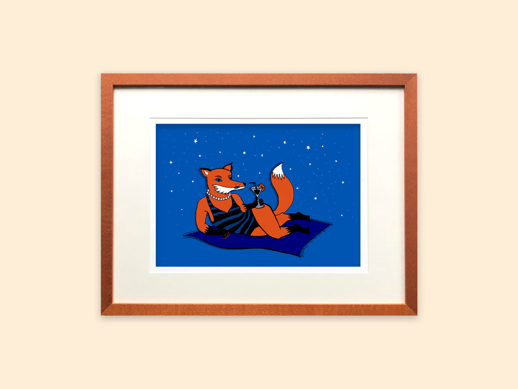 framed art print Miss Foxy